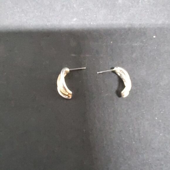 Silver Tone & Gold Tone Earrings - Picture 3 of 3